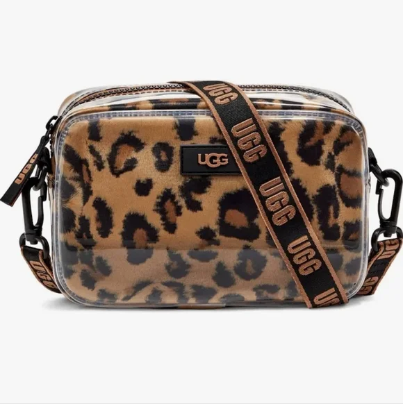 UGG Janey II Clear Leopard Print Crossbody Bag . - Picture 1 of 8